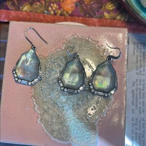 Chloe + Isabel Stormy Earrings—Mother of Pearl, Crystals, and Embellished Hooks